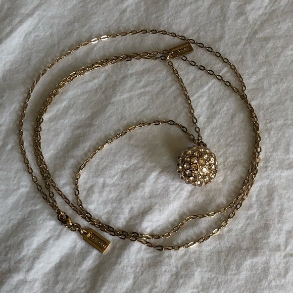 Coach pave circle globe pendant necklace - Picture 2 of 6